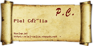 Plel Célia névjegykártya